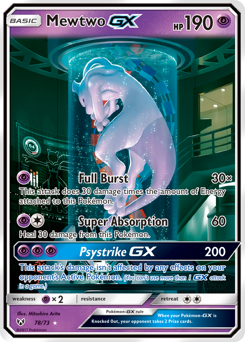 MEWTWO-GX · SHINING LEGENDS – sběratelská karta v gradingovém pouzdře, hodnocení 10